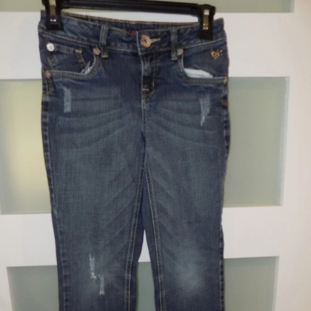 JUSTICE SIMPLY LOW STRAIGHT LEG JEANS SIZE 10R GIRL'S
